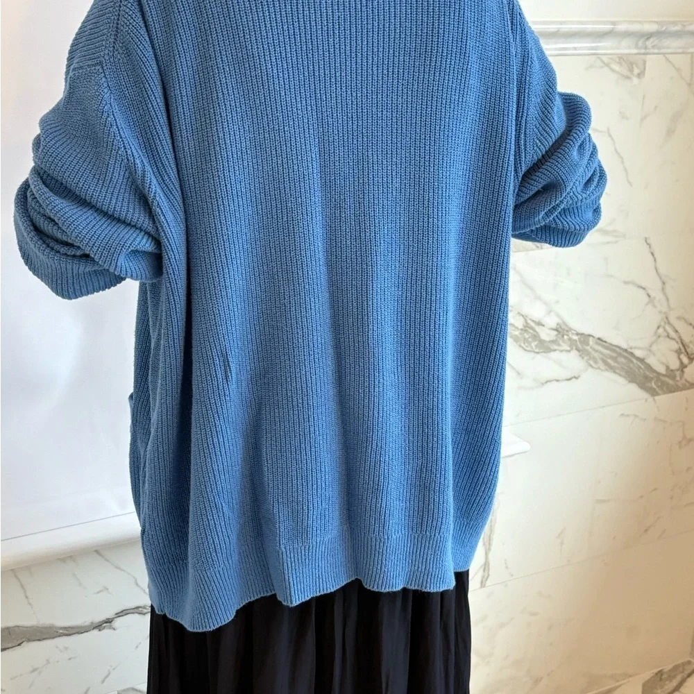 RE/DONE Blue Knit Cotton Cardigan